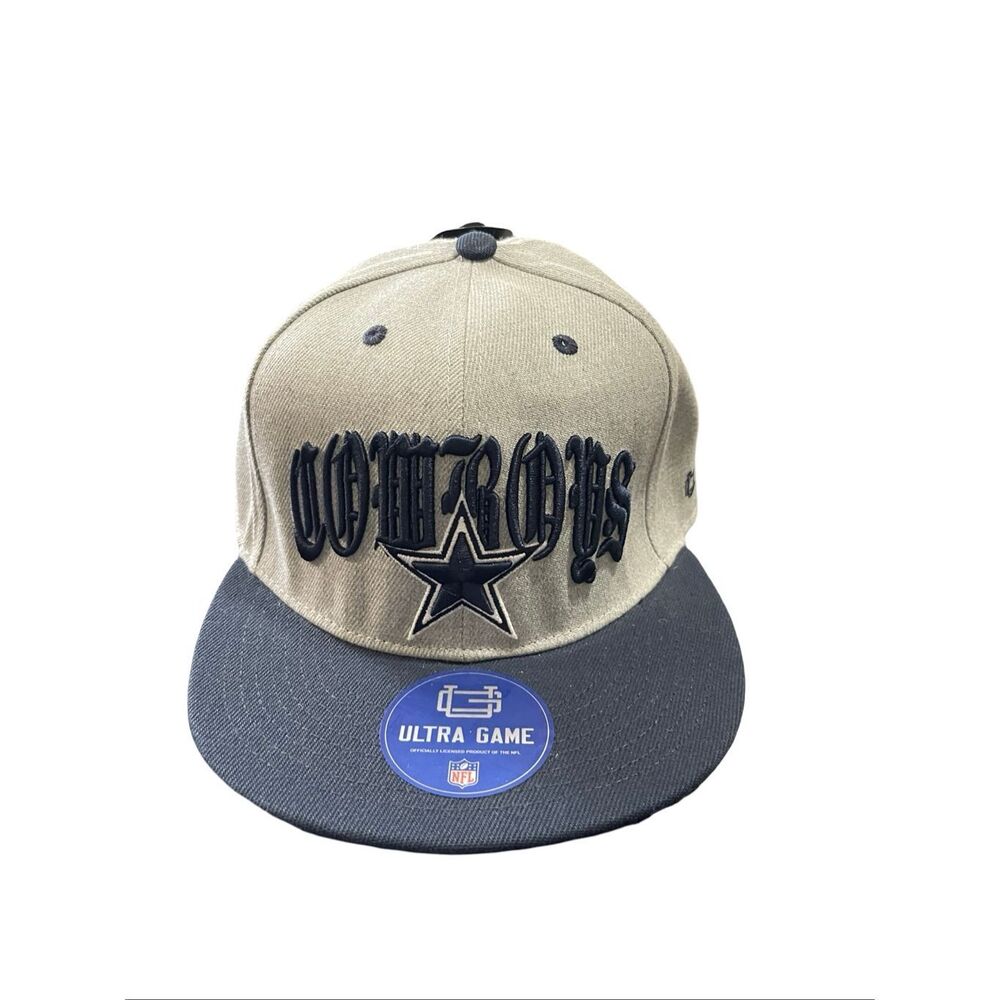 New NFL Ultra Game Gray Navy Dallas Cowboys Old English Baseball Cap One Size